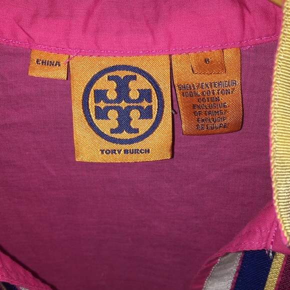 Tory Burch Pink Linen Cotton Tunic Top, Size 6 - Picture 8 of 13